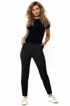 Женские черные брюки на поясе резинке Кетлен со скидкой