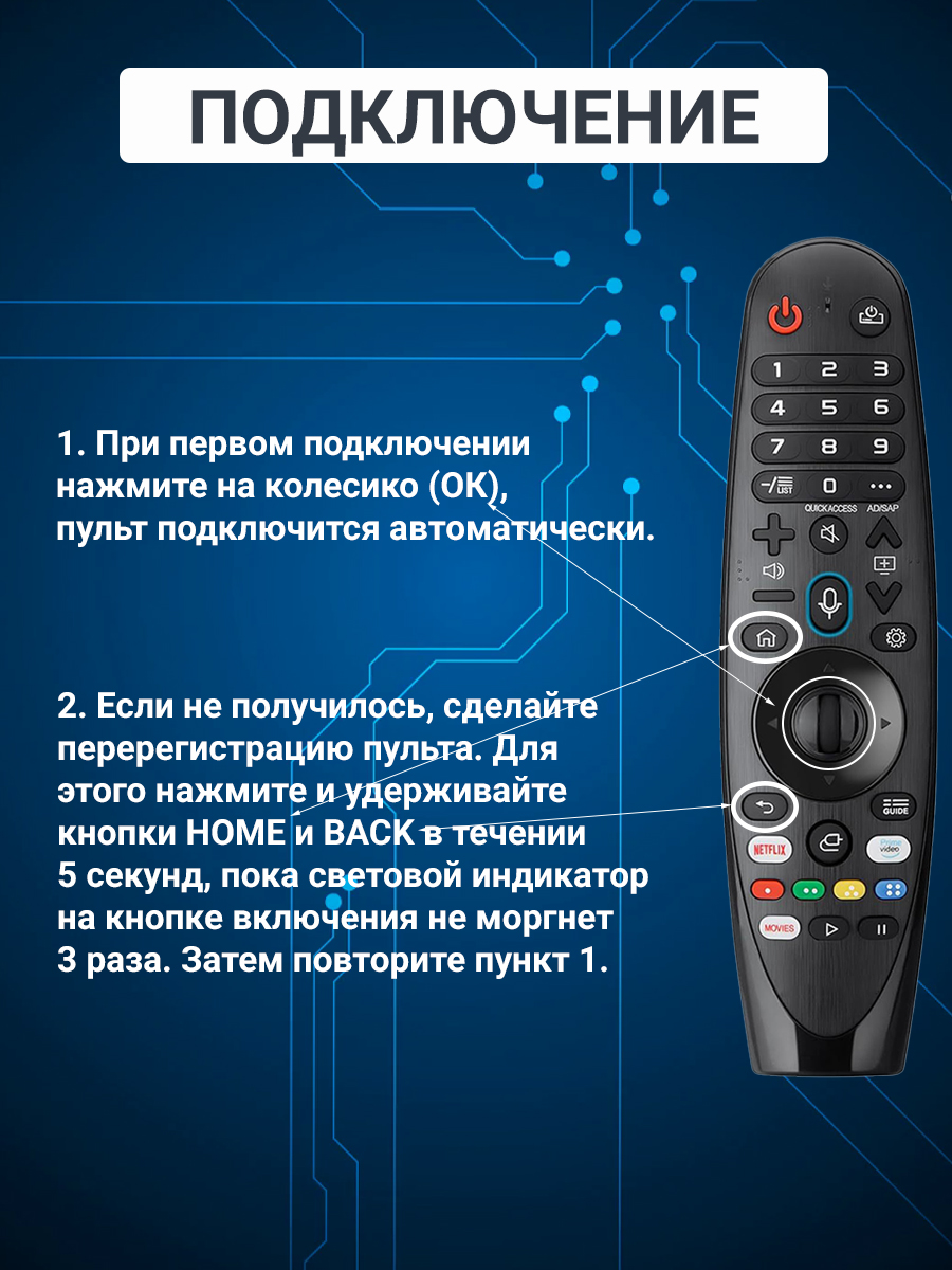 Фото товара 24585, пульт указка mr20ga голосовой для телевизора lg